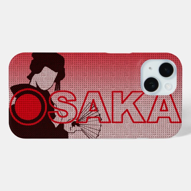 Osaka Japan Geisha iPhone Case  (Back (Horizontal))