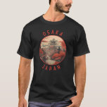 Osaka Japan Retro Distressed Circle T-Shirt<br><div class="desc">Osaka retro vector travel design. It's known for its modern architecture,  nightlife and hearty street food. The 16th-century shogunate Osaka Castle,  which has undergone several restorations,  is its main historical landmark.</div>