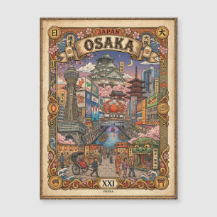 Osaka, Japan - Tourist Attractions - Tarot Card