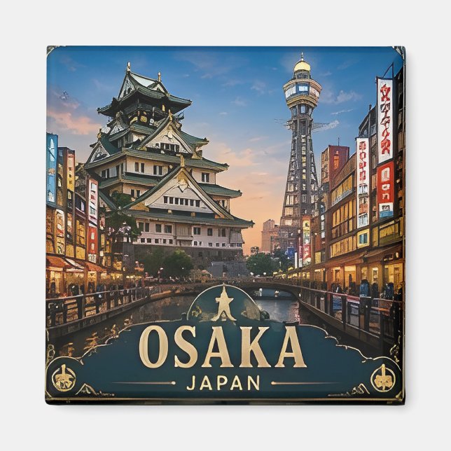 🧲 Osaka Japan Travel Memory For Every Adventure  Magnet (Front)