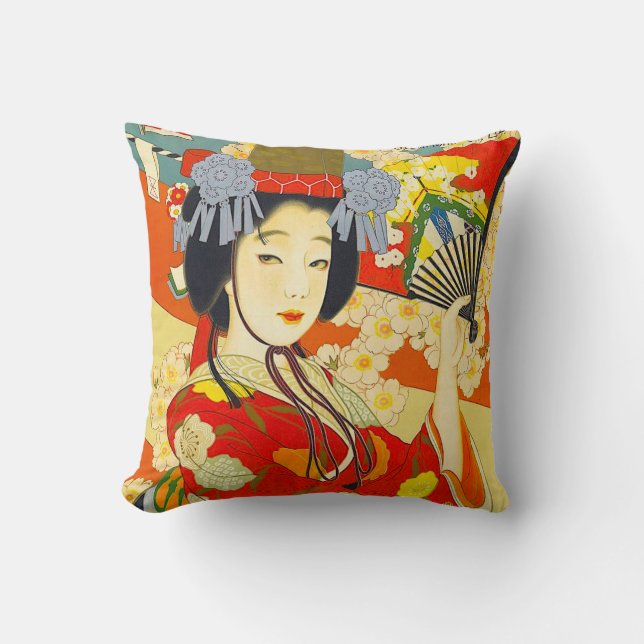 Osaka Mercantile Steamship Company Travel Poster Cushion (Front)