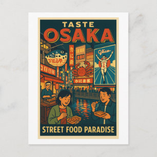 Osaka – Street Food Paradise Postcard