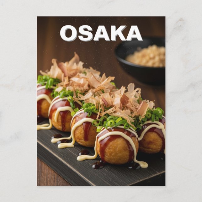 Osaka Takoyaki Japanese Food Postcard (Front)