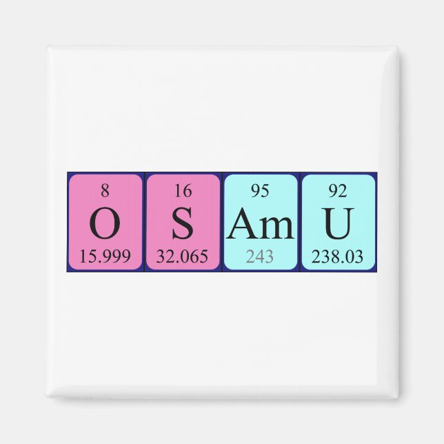 Osamu periodic table name magnet (Front)