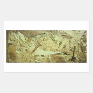 OSB Chip Board Plywood Rectangular Sticker