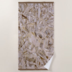 OSB Construction Plywood Sheeting Print on a Large Beach Towel