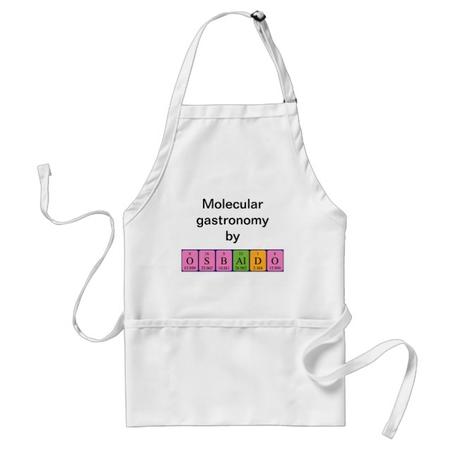 Osbaldo periodic table name apron (Front)