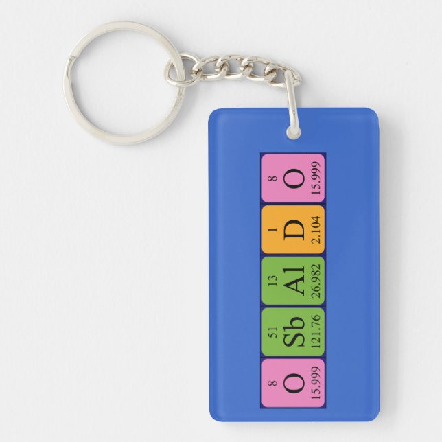 Osbaldo periodic table name keyring (Front)