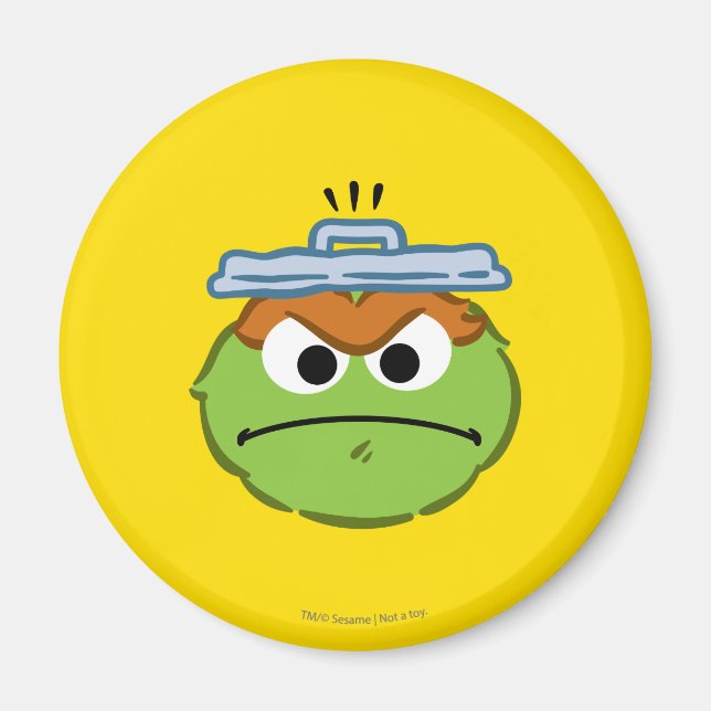 Oscar Angry Face Magnet (Front)