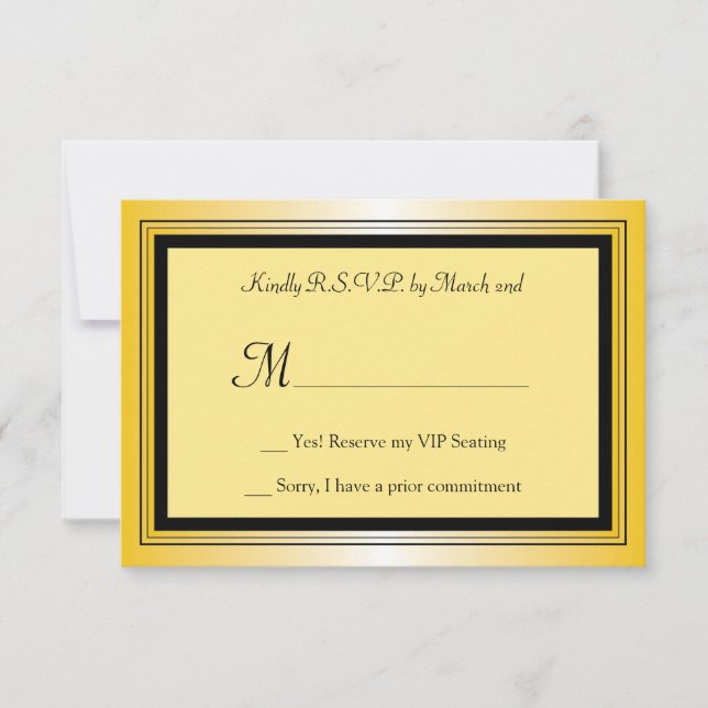 Oscar Award Party RSVP Card (Front)
