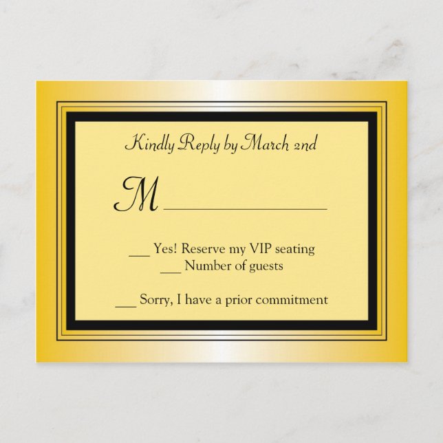 Oscar Award Party RSVP Postcard (Front)