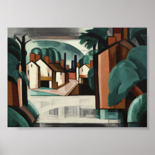 Oscar Bluemner painting, Old Canal Port, NJ Poster