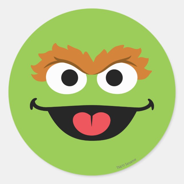 Oscar Face Art Classic Round Sticker (Front)