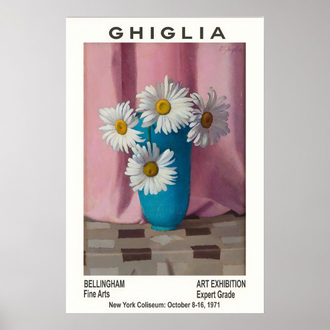 Oscar Ghiglia Floral Art Exhibition Poster (Front)