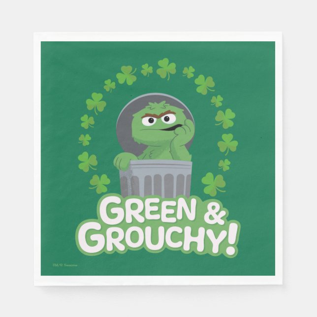 Oscar | Green & Grouchy! Napkin (Front)