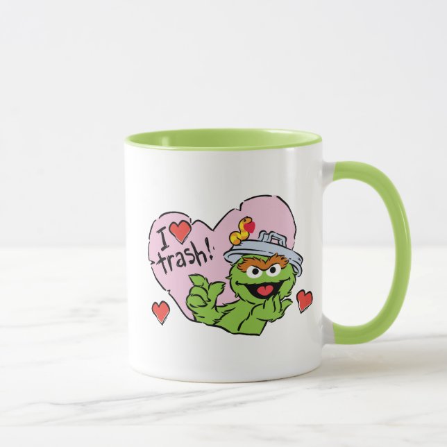 Oscar "I Love Trash" Valentine Mug (Right)