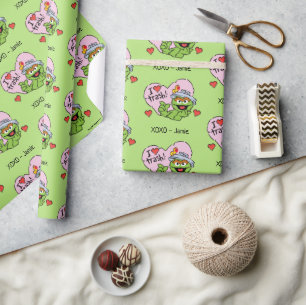 Oscar "I Love Trash" Valentine Wrapping Paper