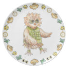 Oscar Owl Melamine Birthday Plate