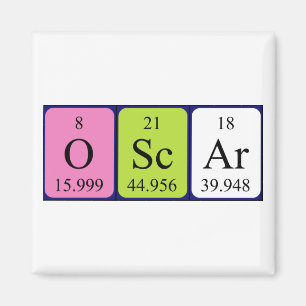Oscar periodic table name magnet