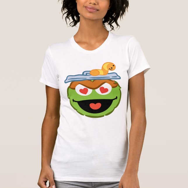 Oscar Smiling Face with Heart-Shaped Eyes T-Shirt (Front)