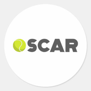 Oscar Tennis Classic Round Sticker