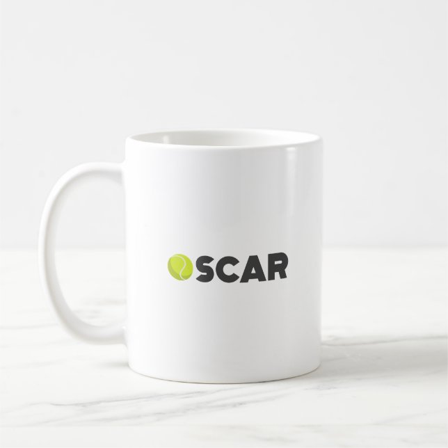 Oscar Tennis Coffee Mug (Left)
