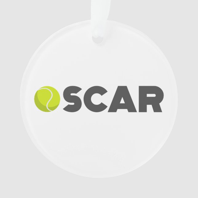 Oscar Tennis Ornament (Front)