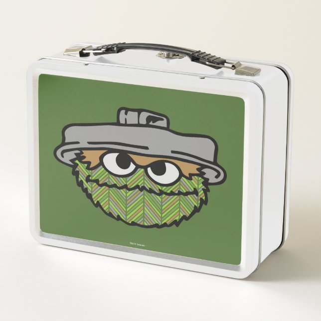 Oscar the Grouch | 80's Throwback Metal Lunch Box (Back)