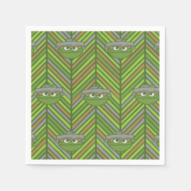 Oscar the Grouch | 80's Throwback Pattern Napkin (Front)