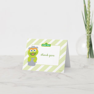 Oscar the Grouch Baby Birthday Thank You