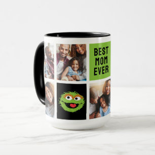 Oscar the Grouch   Best Mum Photo Collage Mug