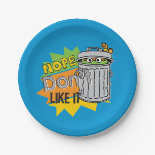 Oscar the Grouch Don't Like Paper Plate