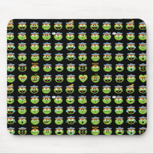 Oscar the Grouch Emoji Pattern Mouse Pad