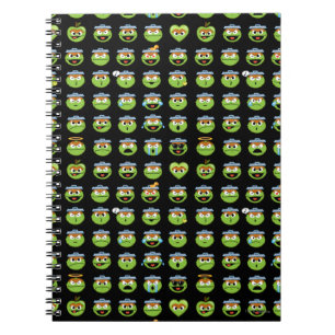 Oscar the Grouch Emoji Pattern Notebook