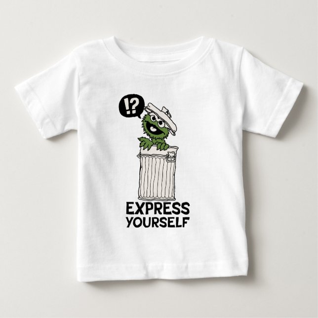 Oscar the Grouch Express Yourself Baby T-Shirt (Front)