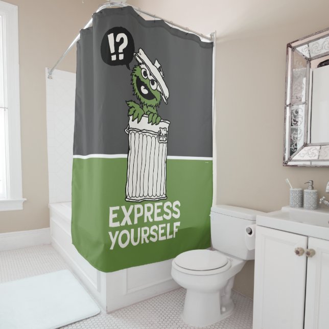 Oscar the Grouch Express Yourself Shower Curtain (In Situ)