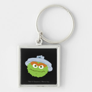 Oscar the Grouch Face Key Ring