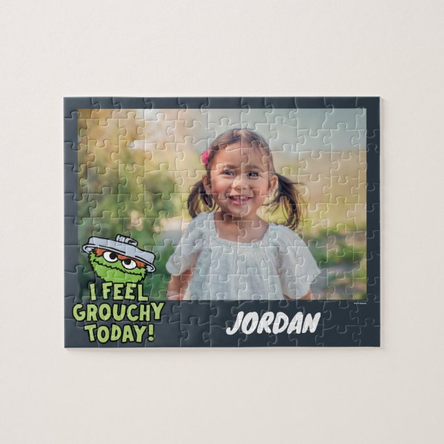 Oscar the Grouch | I Feel Grouchy | Add Your Name Jigsaw Puzzle (Horizontal)