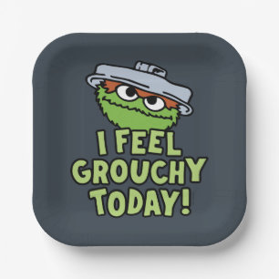Oscar the Grouch I Feel Grouchy Today! Paper Plate