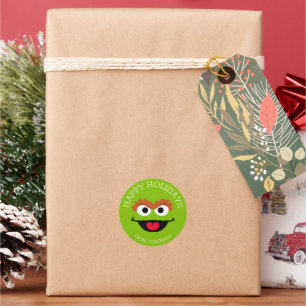 Oscar the Grouch Merry Christmas Gift Tag