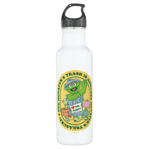 Oscar the Grouch   Monster Treasure Badge 710 Ml Water Bottle