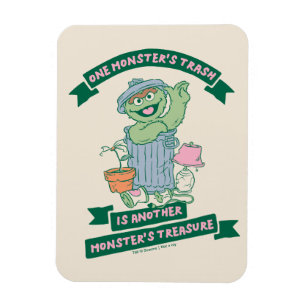 Oscar the Grouch   Monster Treasure Graphic Magnet