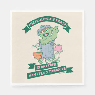 Oscar the Grouch   Monster Treasure Graphic Napkin