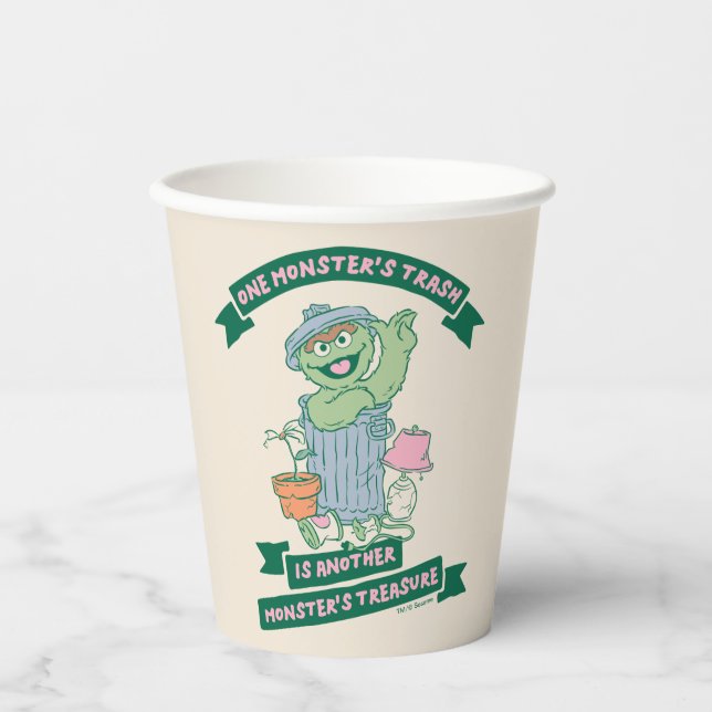 Oscar the Grouch | Monster Treasure Graphic Paper Cups (Front)