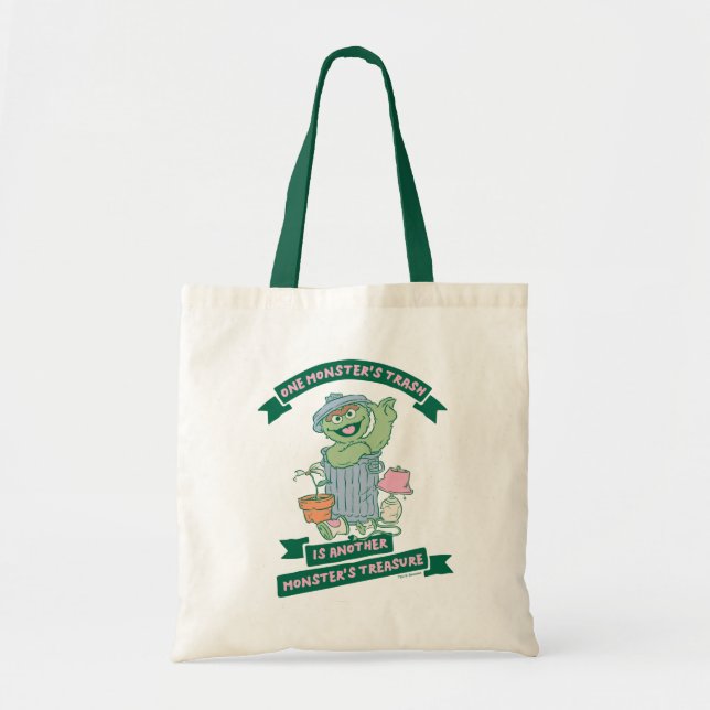 Oscar the Grouch | Monster Treasure Graphic Tote Bag (Front)