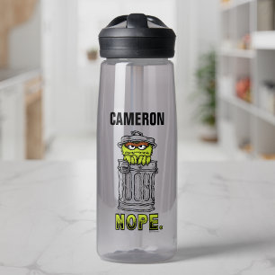 Oscar the Grouch - Nope.   Add Your Name Water Bottle