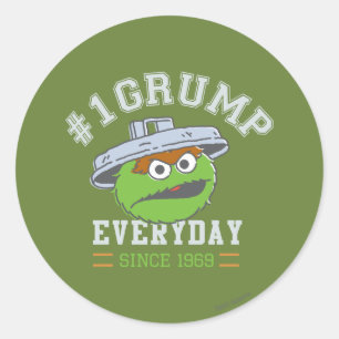 Oscar the Grouch Number 1 Classic Round Sticker