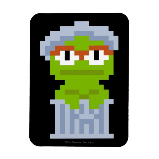 Oscar the Grouch Pixel Art Magnet (Vertical)