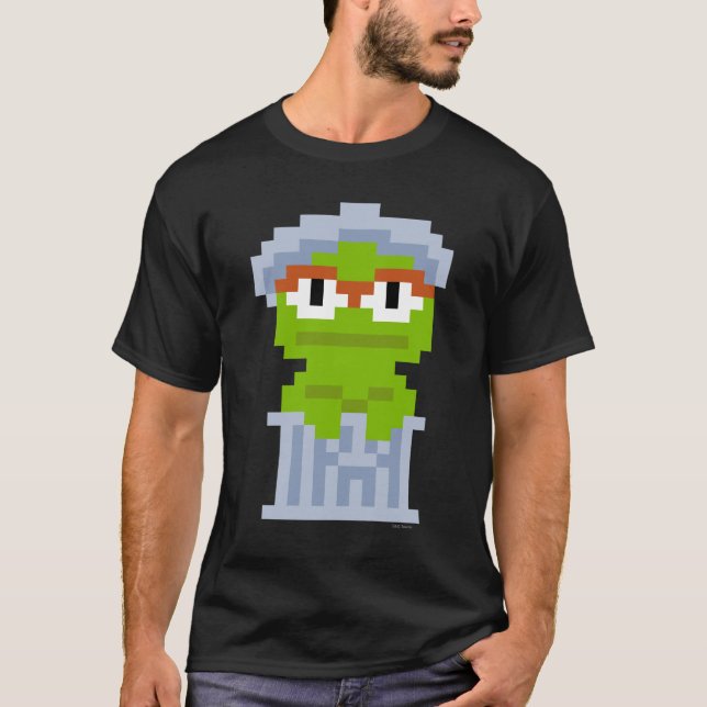 Oscar the Grouch Pixel Art T-Shirt (Front)