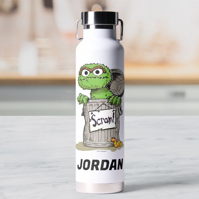 Oscar the Grouch Scram | Add Your Name Water Bottle (Creator Uploaded)